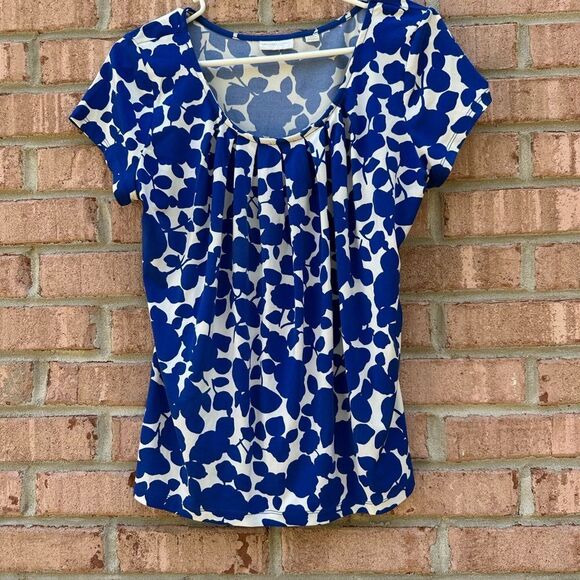 New York & Company Tops - Blue and White Women's Top